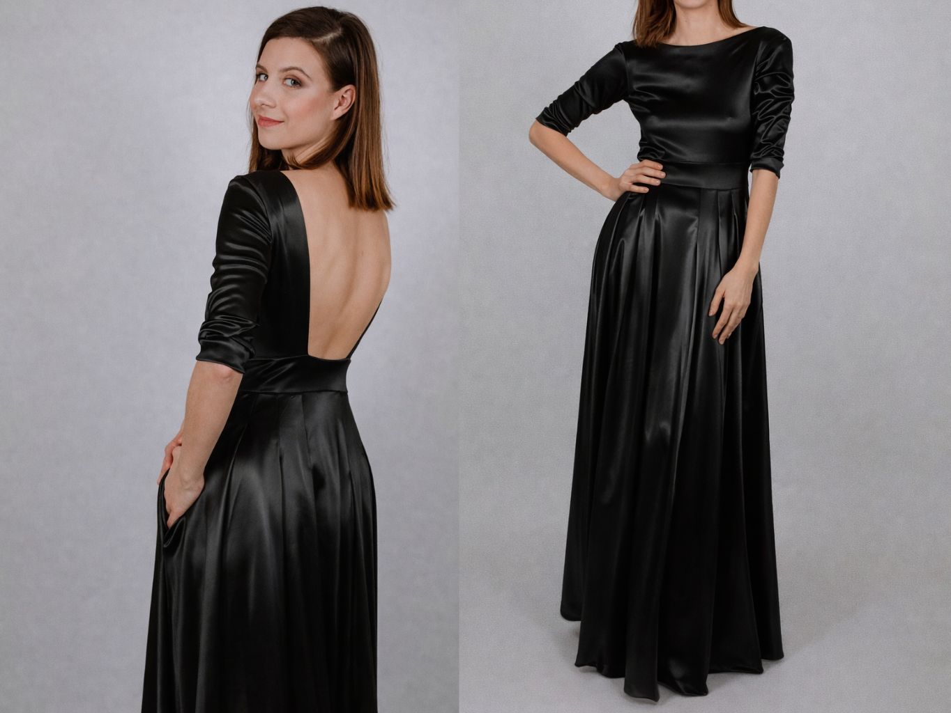 DLHÉ ŠATY AFRODITA Z PLAVKOVINY 1